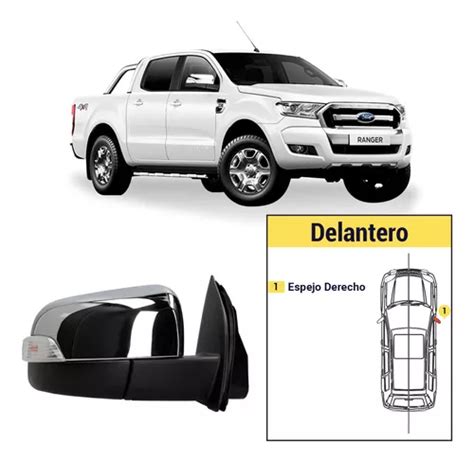 Espejo Derecho Electrico Ford Ranger Abatible