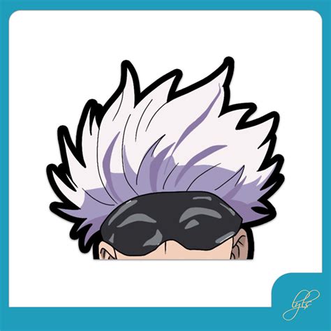 GOJO SATORU JUJUTSU KAISEN ANIME PEEKER Waterproof Vinyl Sticker For