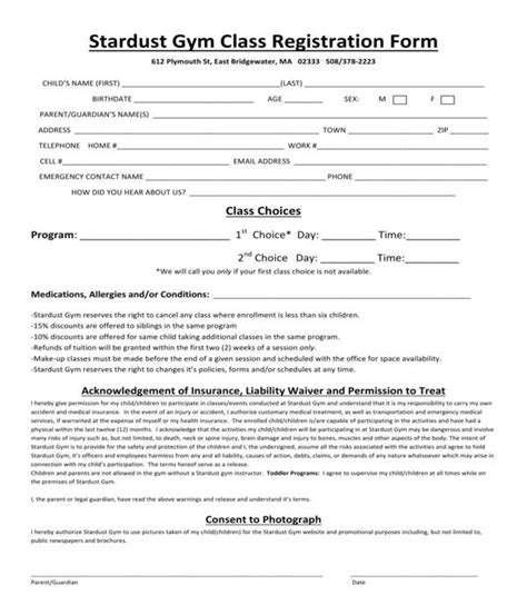 How To Create A Free Gymnastics Registration Form 137