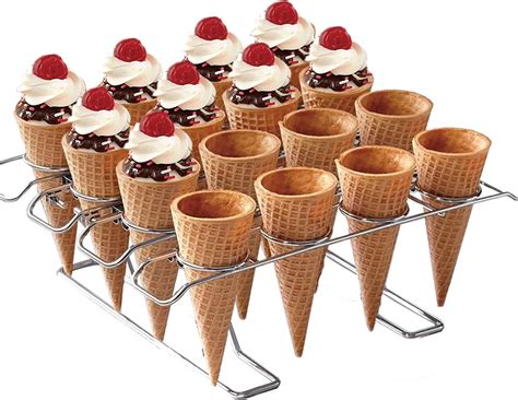 Amazon Ice Cream Cone Holder Stand With Holes Capacity Clear