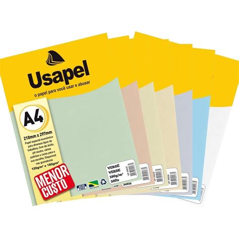 Papel A Verge G Folhas Usapel Shopee Brasil