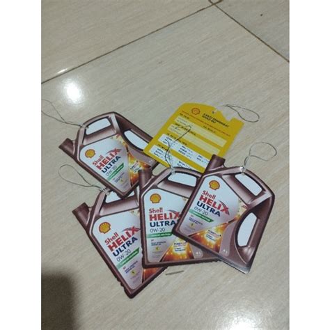 Jual Kertas Label Kartu Gantungan Ganti Oli Shell Helix Shopee Indonesia