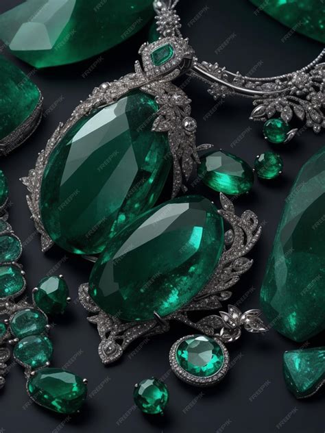 Premium Photo | Emerald green stone