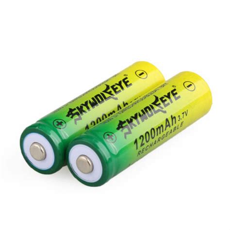 2pc SkyWolfEye 14500 Battery 3 7V 1200mAh Li Ion Rechargeable Batteries