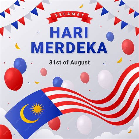 Premium Vector | Gradient illustration for malaysia independence day ...