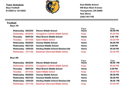 Athletics | East Middle School