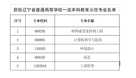 喜讯：我校5个专业获批辽宁省一流本科教育示范专业 沈阳工学院教务处