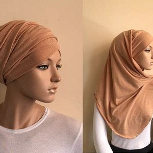 In One Golden Hijab Jersey Turban Volume Ready Turban Vintage Hat