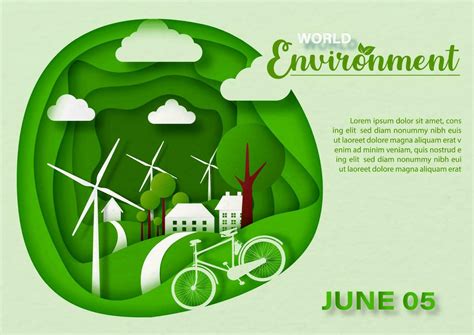 Poster concept of world environment day with slogan and the day, name ...