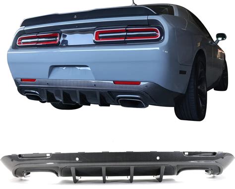 Ikon Motorsports Rear Diffuser Compatible With 2015 2023 Dodge Challenger Ikon V3