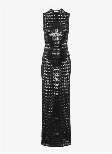 Womens Black 3d Lace Mesh Dress AlaÏa Us