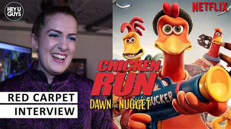 Chicken Run Dawn Of The Nugget Premiere Maddy Lucy Dann Wears Mrs