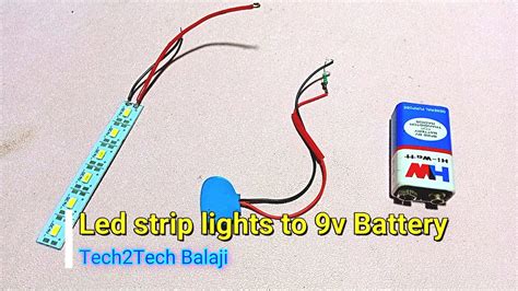 How To Connect Led Strip Lights To 9v Battery YouTube