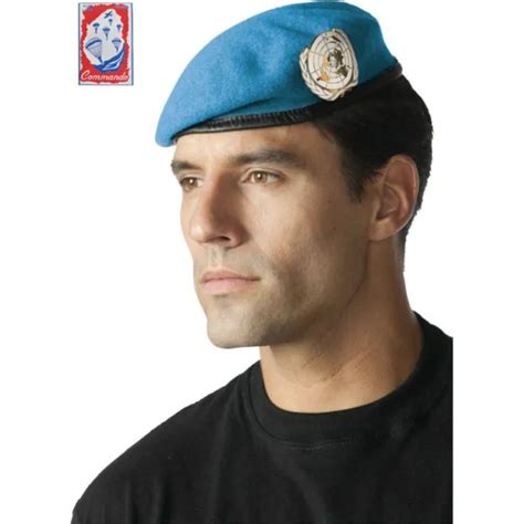 BÉRET COMMANDO O N U Bleu Ciel Militaire Paintball Airsoft Armee Opex