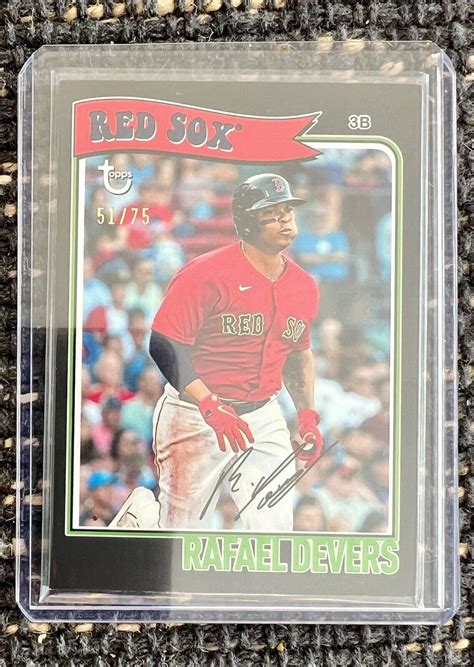 Topps Brooklyn Collection Boston Red Sox Rafael Devers Black