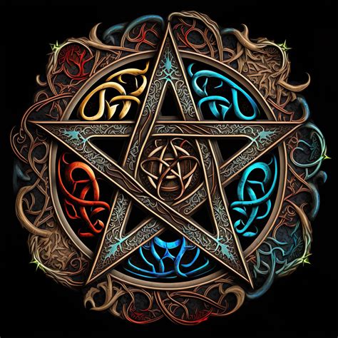 Wiccan Pentagram and Pentacle Art 4k - Etsy