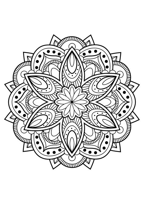 Mandala from free coloring books for adults - 16 - Mandalas Adult ...