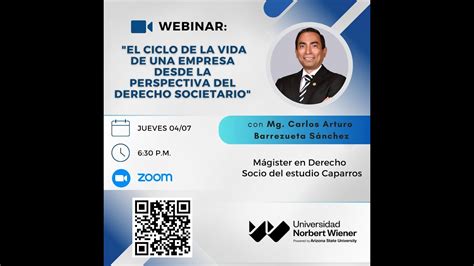 Webinar El Ciclo De La Vida De Una Empresa Desde La Perspectiva Del