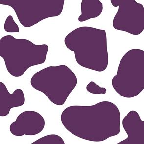 Purple Cow Print Wallpaper Space Tempo Design Spoonflower