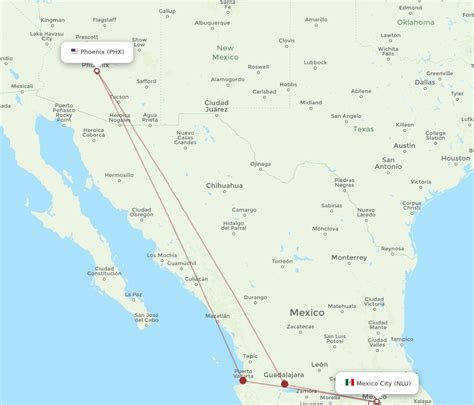 All Flight Routes From Phoenix To Mexico City Phx To Nlu Flight Routes