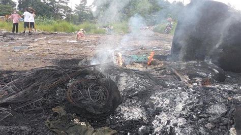 Polisi Selidiki Pelaku Pembakaran Limbah Di Lahan Kosong Simpang Nato