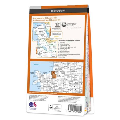 Os Map Of Wirral And Chester Explorer 266 Map Ordnance Survey Shop