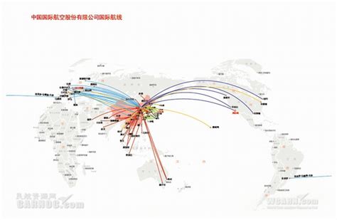 国航航线图 国航飞机航线图 国航国际航线网络图 大山谷图库