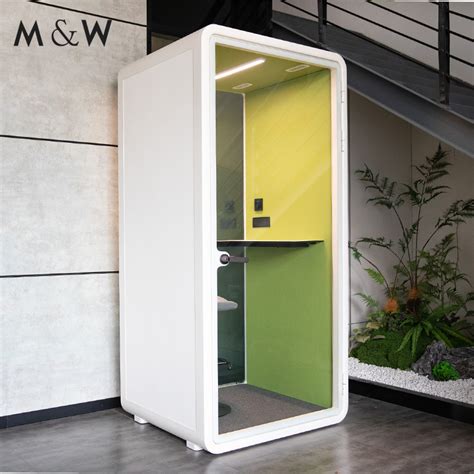 M W Meeting Booth With Computer Desk For Private Working Movable