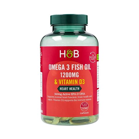 Holland And Barrett Omega 3 Fish Oil D3 1200mg 120 Capsules