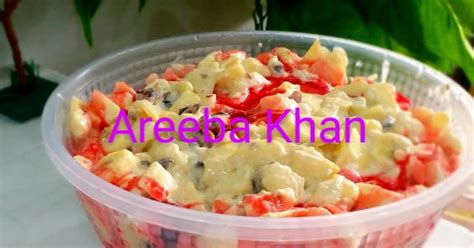 Special Cream Fruit Chat Recipe By Areeba Khan Cookpad