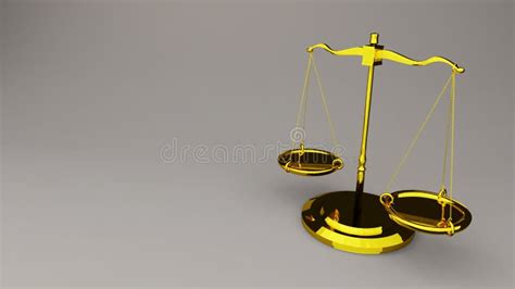 Scales Of Justice Law Scales 3d Render Stock Illustration