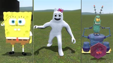 BANBALEENA VS SPONGBOB SQUAREPANTS CHARACTERS SQUIDWARD MR KRABS PLANKTON BIKINI BOTTOM GARRYS