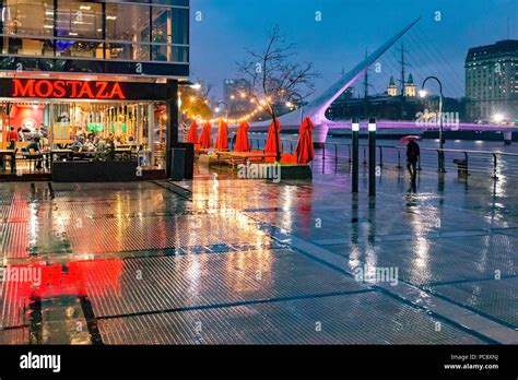 Puerto Madero during rain at twilight. Puerto Madero, Buenos Aires, Argentina Stock Photo - Alamy