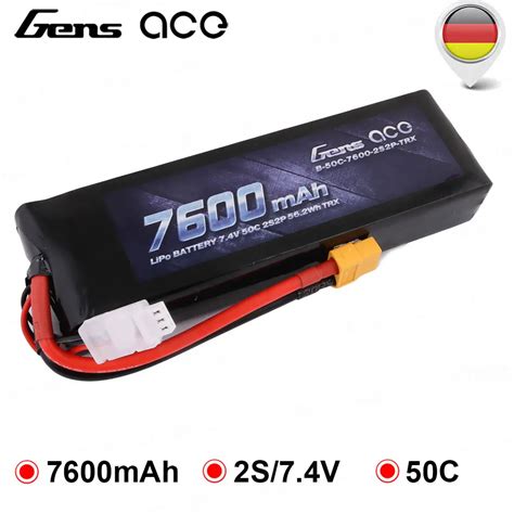 Gens Ace Lipo Battery V Mah Rc Car Battery For Traxxas S C