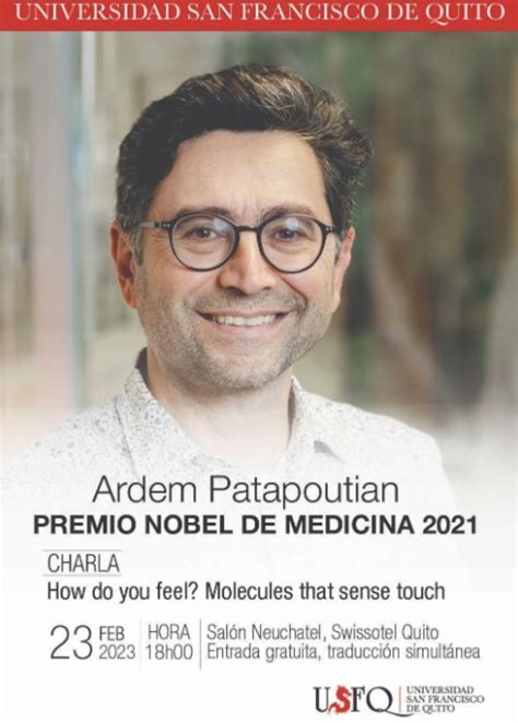 USFQ Biotecnología on Twitter Ardem Patapoutian premio Nobel de