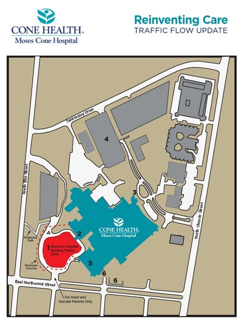 Moses Cone Hospital Map | Land Transport | Transport