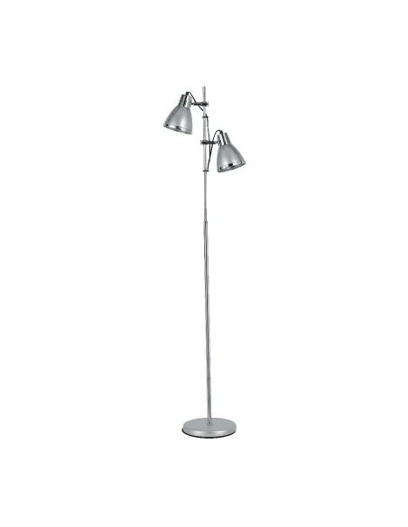 Ideal Lux Elvis PT2 Lampada Da Terra Color Argento A 2 Luci Orientabili