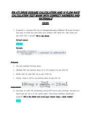 Drug Dosage Calculation Pdf Rn Ati Drug Dosage Calculation And Iv