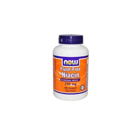 Niacina Non Flush Now Foods 250 Mg 180 Vcaps Tudo Natural