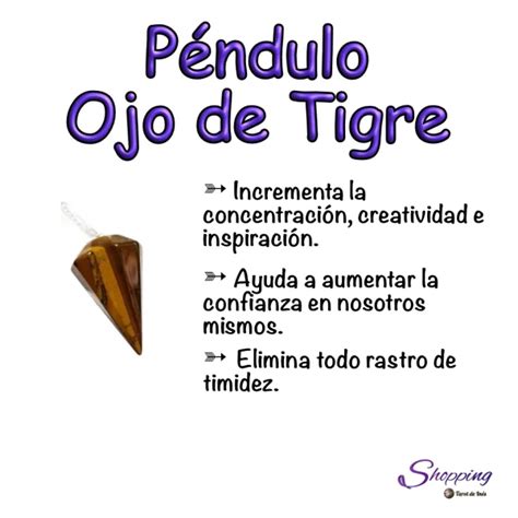 Péndulo Piedra Ojo de Tigre Tarot de Inés Shopping