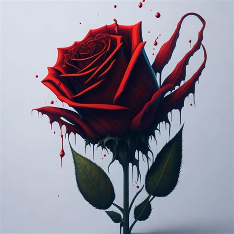 Premium AI Image A Red Rose With The Word Love On It