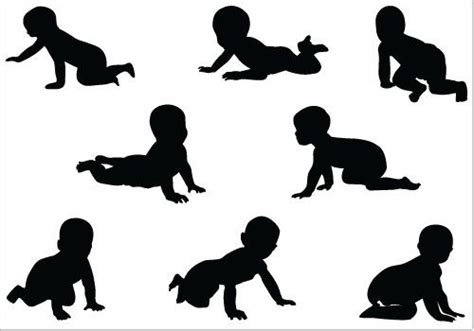 Free Baby Crawling Silhouette, Download Free Baby Crawling Silhouette ...