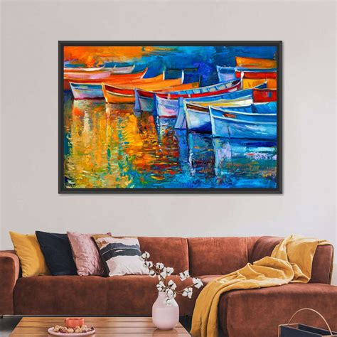 Boats At The Harbor Wall Art | Painting