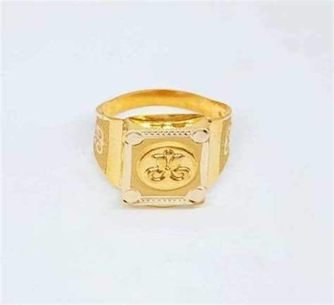 18kt Gold Ring Flower Design For Mens Welcome To Rani Alankar