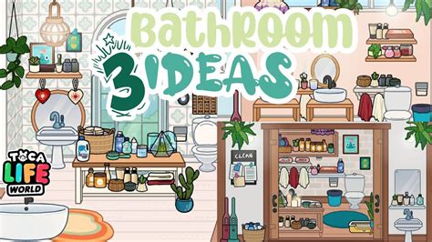 3 Bathroom Ideas 🧼 Toca Life World House Design Toca Boca Tokica