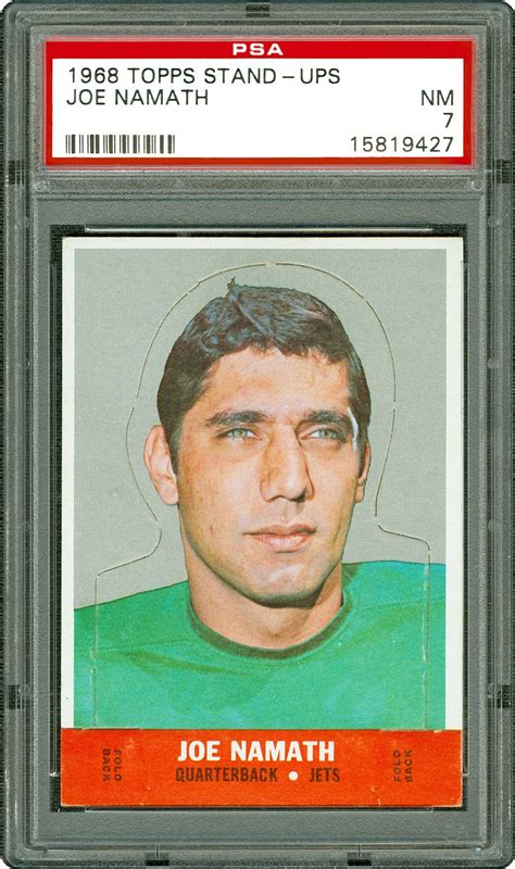 Topps Stand Ups Joe Namath Psa Cardfacts