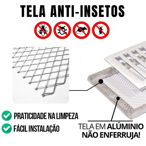 Tela X Anti Insetos Para Ralos Em Alum Nio Expandido Madeiramadeira