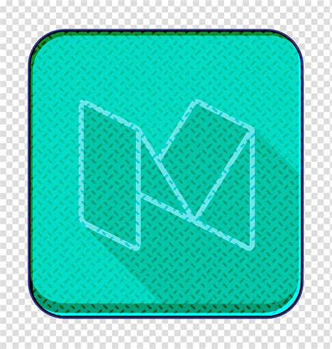 Media Icon Medium Icon Social Media Icon Aqua Green Turquoise Line