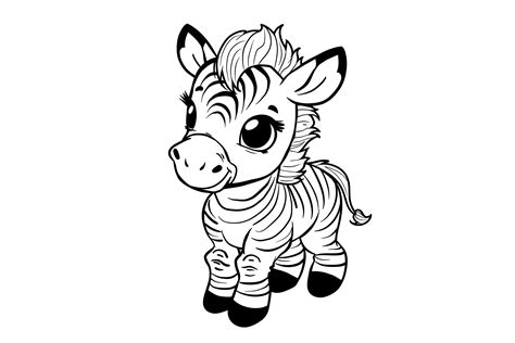 Baby Zebra Colouring