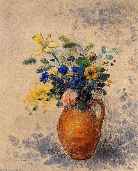 Reproducciones De Arte Del Museo Jarrón de Flores 15 de Odilon Redon